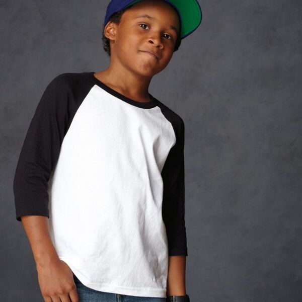 Youth Three Quarter Sleeve Baseball T-Shirt Thumbnail